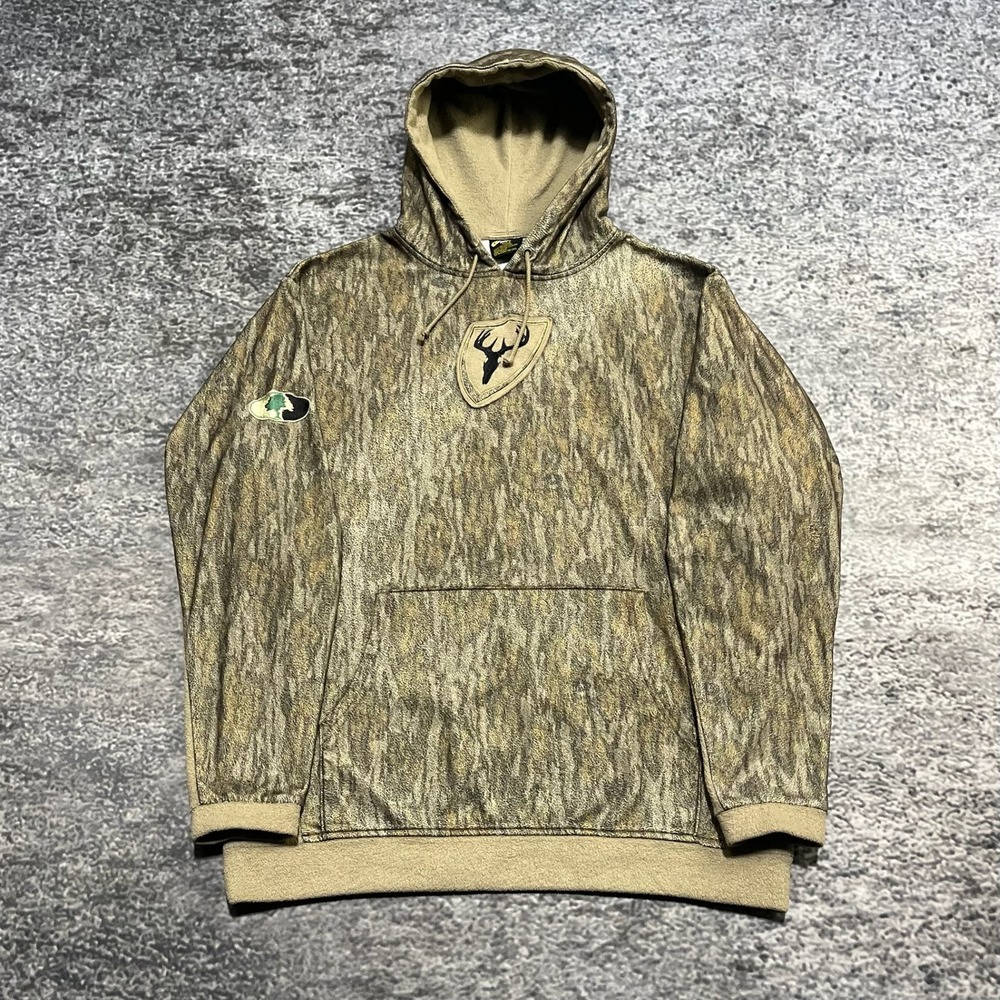 Scent Blocker Mossy Oak Camo‎ Hoodie Sweatshirt Mens Medium Bone Collector